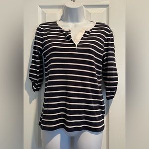 Jones New York womans Striped top size M